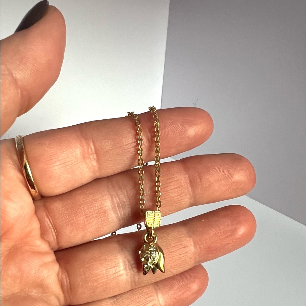 Givenchy Gold Tulip Necklace - Picture 4 of 5